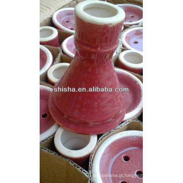Tigela de cerâmica do cachimbo de água na tigela de tabaco do shisha estoque tigela do cachimbo de água bacia